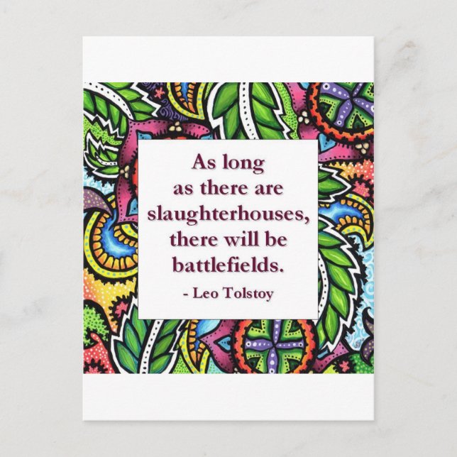 Carte Postale Citation Tolstoï (Devant)