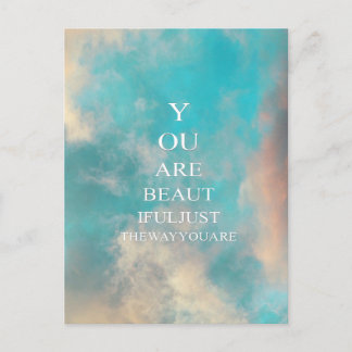 Carte Postale Citation turquoise Sky Blue Love