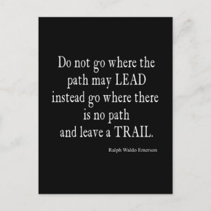 Carte Postale Citation vintage Emerson Inspirational Leadership