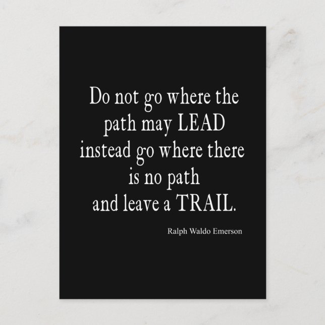 Carte Postale Citation vintage Emerson Inspirational Leadership (Devant)