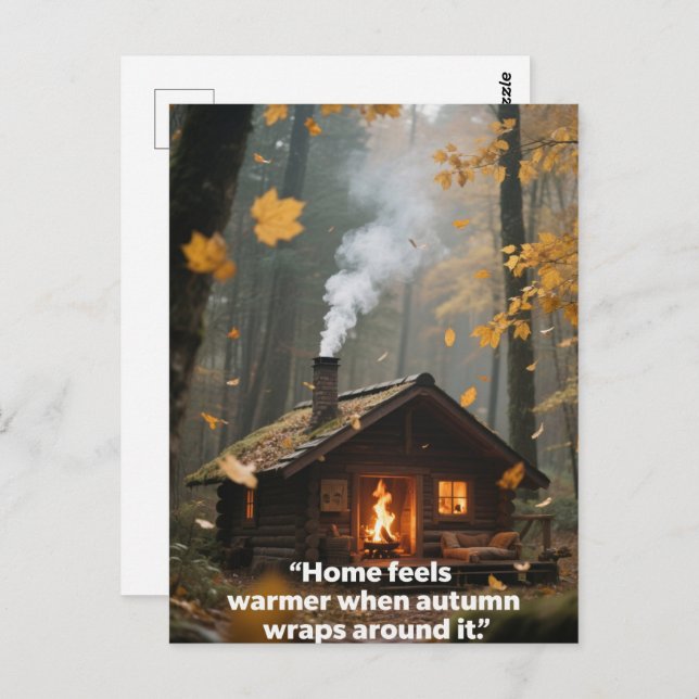 Carte Postale Citations d'automne Forêts Arbres Feuille façons (Devant / Derrière)