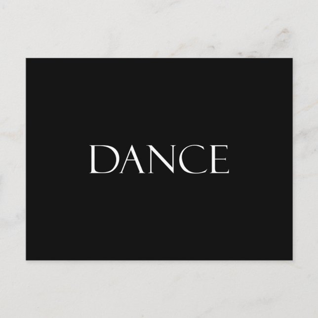 Carte Postale Citations de danse Citation de danse inspirante (Devant)