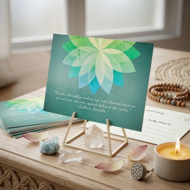 Carte Postale Citations de Maître Reiki et d'Instructeur de Médi (Créateur téléchargé)