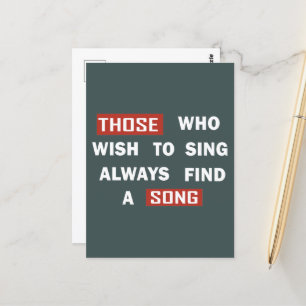 Carte Postale Citations de vie motivante