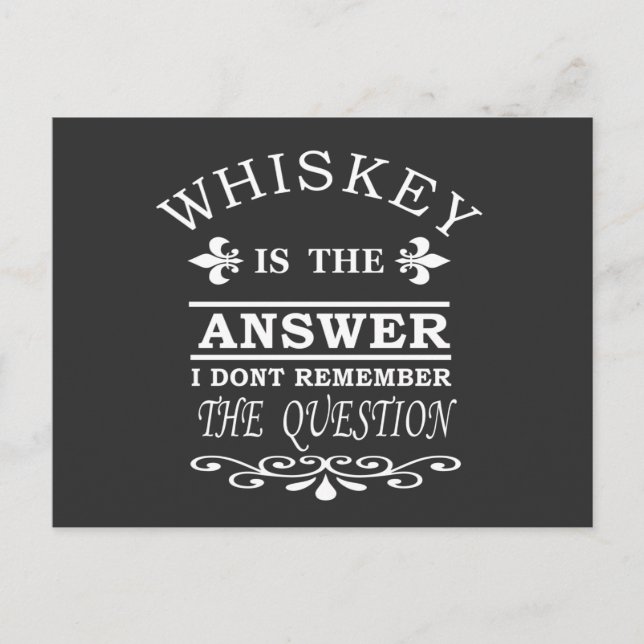 Carte Postale Citations de whiskey drôles citations de boisson (Devant)