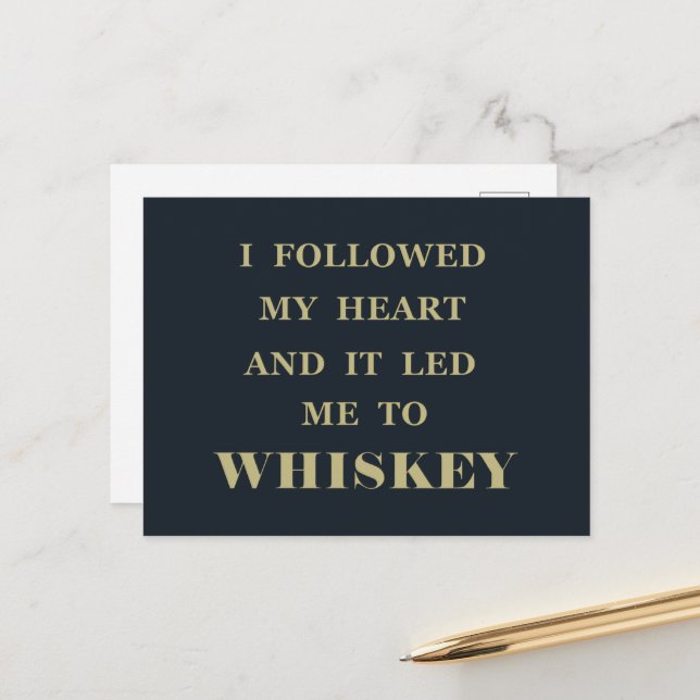 Carte Postale Citations de whisky drôles cadeaux de citations d' (Devant/Arrière en situation)
