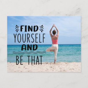 Carte Postale Citations de yoga votre propre photo de yoga perso
