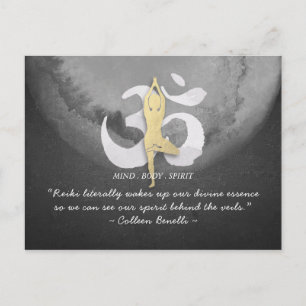 Carte Postale Citations d'instructeur de médiation de Reiki Mast