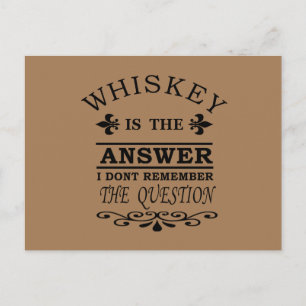 Carte Postale Citations drôles de whisky sur le whisky