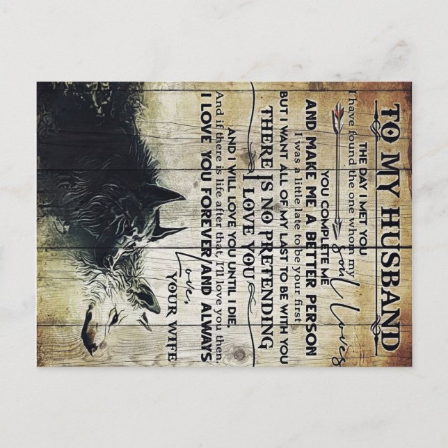 Carte Postale Citations drôles pour mari | Cadeau de nouvelle ma (Devant)