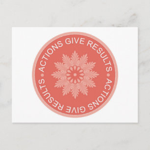 Carte Postale Citations Inspirantes de 3 Mots ~Les Actions Donne