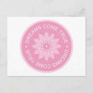 Carte Postale Citations Inspirationnelles 3 Mots ~Dreams Come Tr