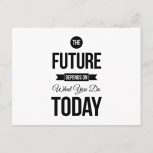 Carte Postale Citations Inspirationnelles Du Futur Blanc