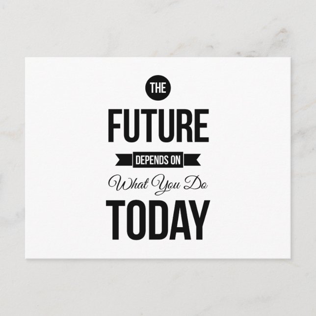 Carte Postale Citations Inspirationnelles Du Futur Blanc (Devant)