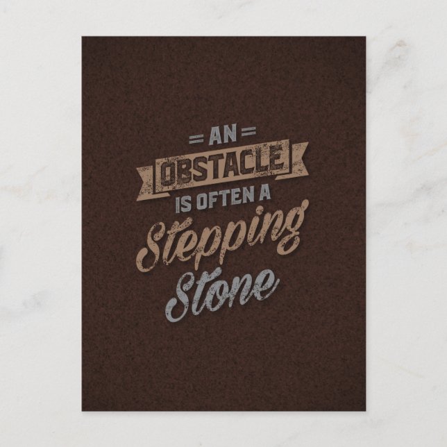 Carte Postale Citations Inspirationnelles Obstacle (Devant)