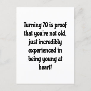 Carte Postale Citations pour les 70 ans
