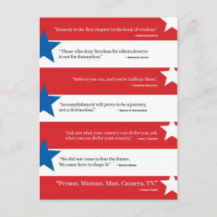 Carte Postale Citations Présidentielles Célèbres + Personne Femm