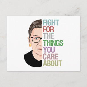 Carte Postale Citations Rbg, Luttez Pour Les Choses Qui Vous Int