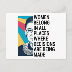 Carte Postale Citations Rbg, Ruth Bader Ginsburg Citation