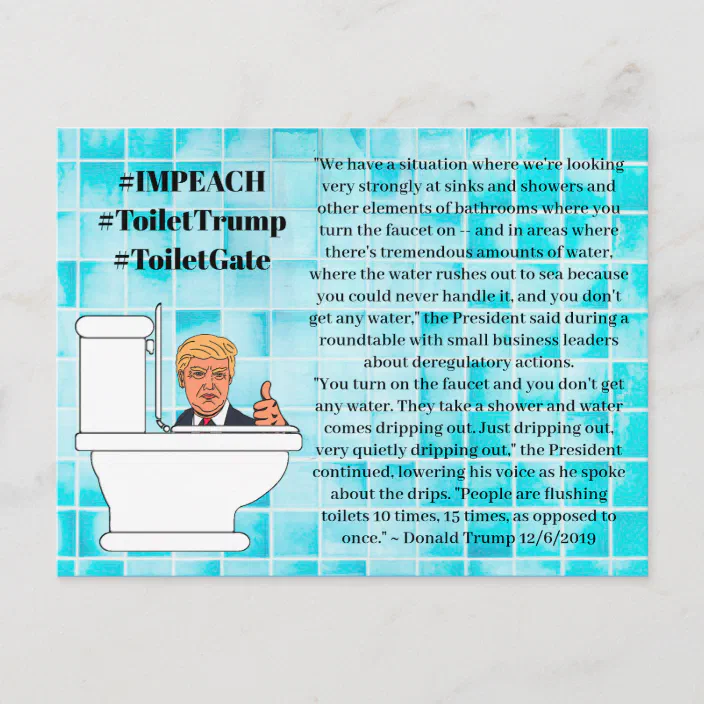 Carte Postale Citations Stupides De Trump Toilettes De Fusion 1 Zazzle Fr