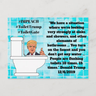 Carte Postale Citations Stupides De Trump, Toilettes De Fusion 1