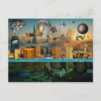 Carte Postale Cité de la confusion de gravité assiégée