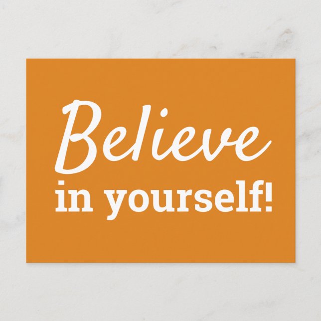 Carte Postale Citez-vous Inspiration Citation Orange Blanc (Devant)