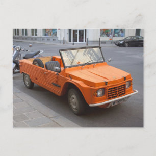 Carte Postale Citroen orange Mehari