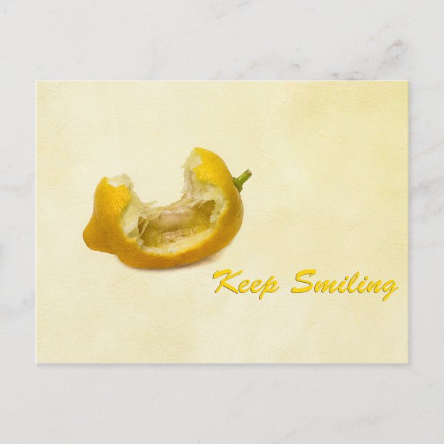 Carte Postale Citron - Continuer à sourire (Devant)