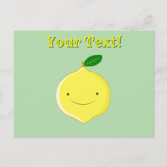 Carte Postale Citron de dessin animé mignon (Devant)