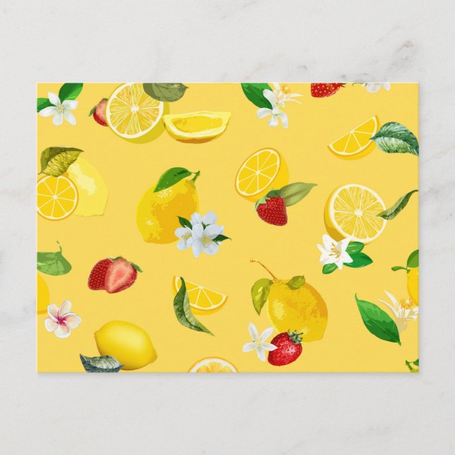 Carte Postale Citron et fraise 3 (Devant)