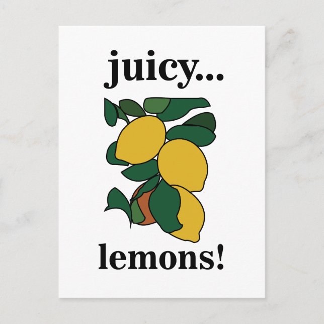 Carte Postale Citron Jaune Fruit Citron  (Devant)