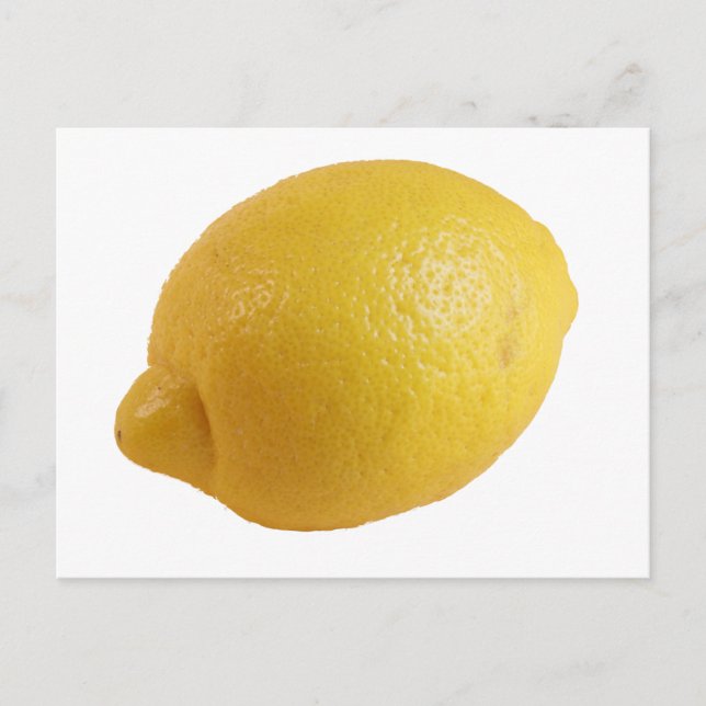 Carte Postale Citron jaune, un Citrus d'écumage clair frais (Devant)