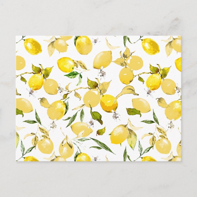 Carte Postale citrons aquarelle 13 (Devant)