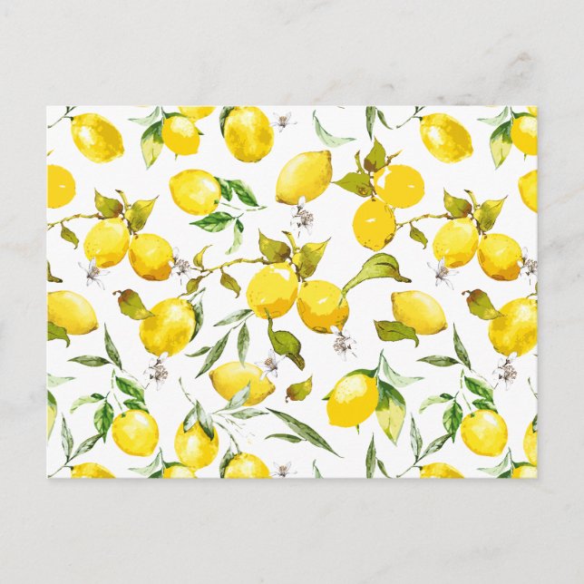 Carte Postale Citrons aquarelle 5 (Devant)