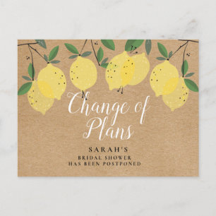 Carte Postale Citrons Bohème Rustiques Changent La Date Événemen