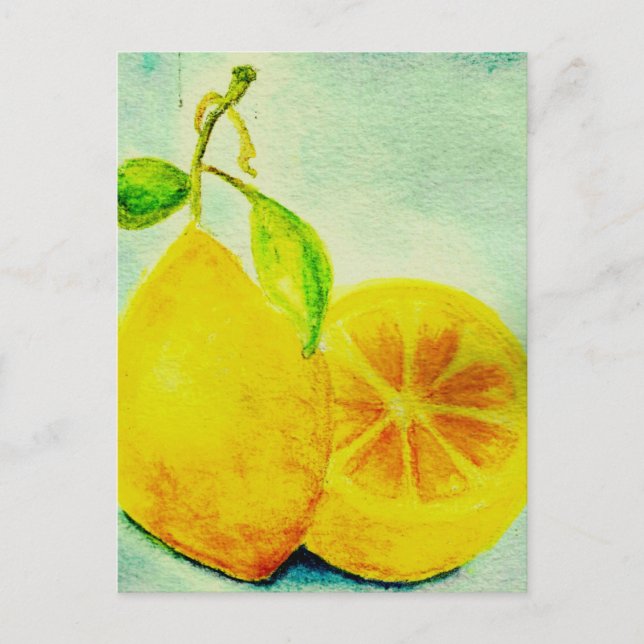 Carte Postale Citrons de style vintage (Devant)
