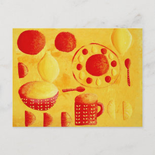 Carte Postale Citrons et oranges avec boeufs Peinture