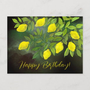 Carte Postale Citrons jaunes et branches