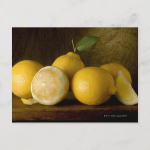 Carte Postale citrons sur bois