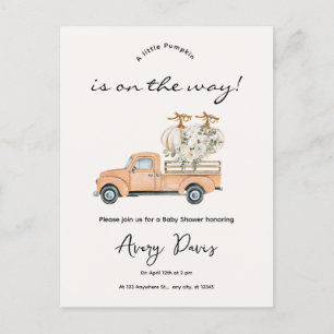 Carte postale Citrouille Automne Personnalisée Bab