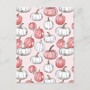 Carte Postale citrouille d'aquarelle motif