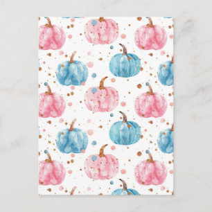 Carte Postale citrouille d'aquarelle motif