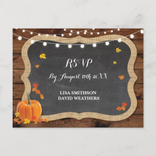 Carte postale Citrouille de réponse RSVP