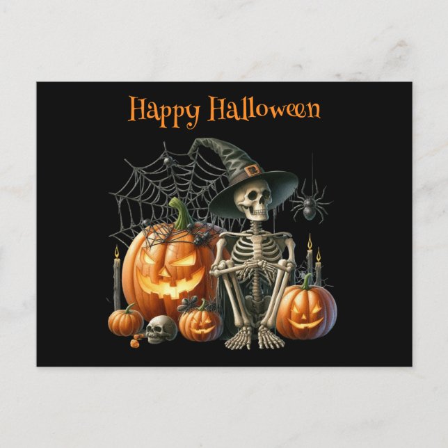 Carte postale Citrouille d'Halloween (Devant)