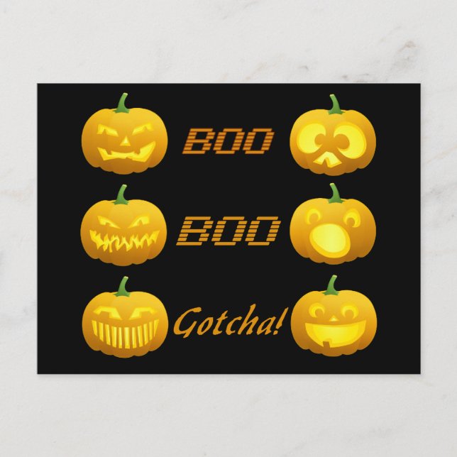 Carte postale Citrouille d'Halloween (Devant)