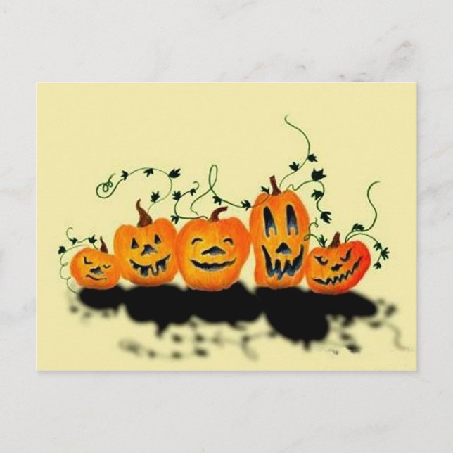 Carte postale Citrouille d'Halloween (Devant)