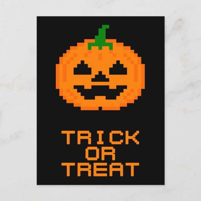 CARTE POSTALE CITROUILLE D'HALLOWEEN - DES FRITURES OU DES BONBO (Devant)
