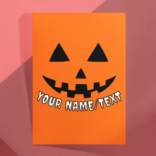Carte Postale Citrouille Halloween Personnalisée Votre Nom ou TE