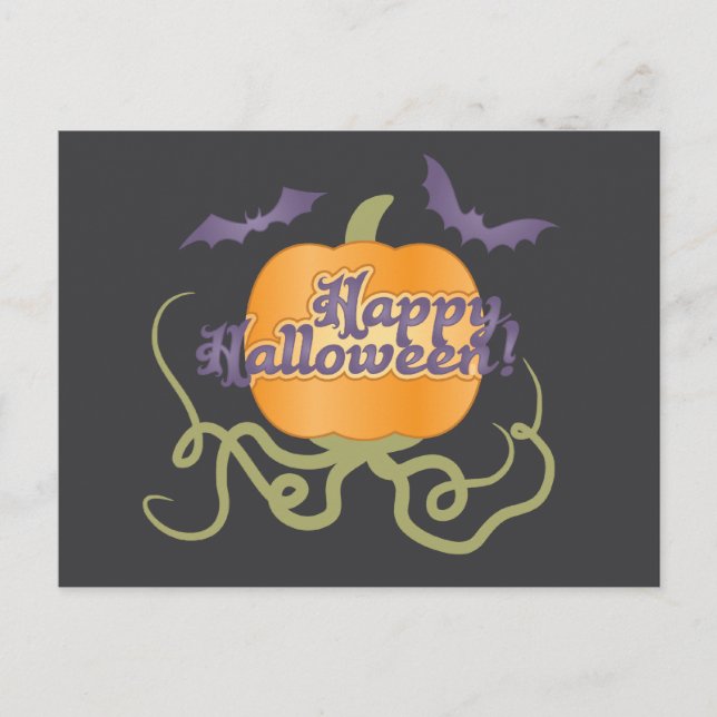 Carte Postale Citrouille heureux de Halloween (Devant)
